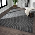 thumbnail image 1 of Luxe Weavers Modern Geometric Wave Anthracite 8x10 Area Rug, Stain Resistant Carpet, 1 of 9