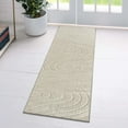 thumbnail image 1 of Luxe Weavers Modern Geometric Wave Cream 2x8 Hallway Runner, Stain Resistant Carpet, 1 of 9