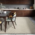thumbnail image 1 of Luxe Weavers Modern Geometric Wave Cream 5x7 Area Rug, Stain Resistant Carpet, 1 of 9