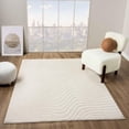 thumbnail image 1 of Luxe Weavers Modern Geometric Wave Cream 6x9 Area Rug, High Low Carpet, 1 of 11
