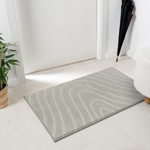 Luxe Weavers Modern Geometric Wave Gray 2x3 Area Rug, Stain Resistant Carpet