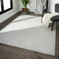 thumbnail image 1 of Luxe Weavers Modern Geometric Wave Gray 5x7 Area Rug, Stain Resistant Carpet, 1 of 9