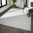 thumbnail image 1 of Luxe Weavers Modern Geometric Wave Gray 6x9 Area Rug, Stain Resistant Carpet, 1 of 10
