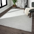 thumbnail image 1 of Luxe Weavers Modern Geometric Wave Gray 8x10 Area Rug, Stain Resistant Carpet, 1 of 9