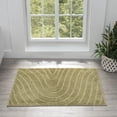 thumbnail image 1 of Luxe Weavers Modern Geometric Wave Green 2x3 Area Rug, Stain Resistant Carpet, 1 of 7