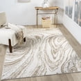thumbnail image 1 of Luxe Weavers Modern Marble High Low Ivory 8x10 Indoor Area Rug Abstract Living Room Carpet, 1 of 11