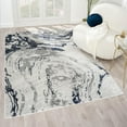thumbnail image 1 of Luxe Weavers Modern Marble Swirl Blue 5x7 Area Rug for Bedroom, Metallic Abstract Carpet, 1 of 8