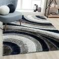 thumbnail image 1 of Luxe Weavers Modern Shag Geometric Navy 5x7 Area Rug, Indoor Carpet, 1 of 10