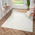 thumbnail image 1 of Luxe Weavers Modern Swirl Area Rug Geometric Carpet, Cream 8x10 Stain Resistant Soft Fibers, 1 of 10