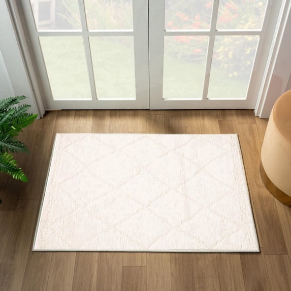 Luxe Weavers Moroccan Diamond Ivory 2x3 Area Rug