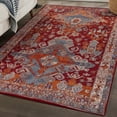 thumbnail image 1 of Luxe Weavers Moroccan Floral Red 8x10 Area Rug, Stain-Resistant Carpet, 1 of 6