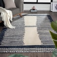 thumbnail image 1 of Luxe Weavers Moroccan Geometric Navy 5x7 Area Rug, Abstract Stripe Carpet, 1 of 9