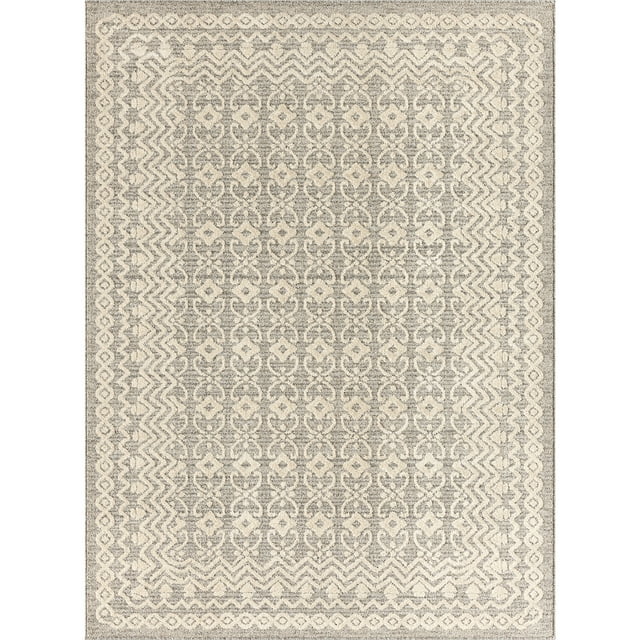 Luxe Weavers Moroccan Trellis Beige 2x3 Area Rug, Modern Floral Carpet