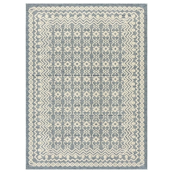 Luxe Weavers Moroccan Trellis Blue 5x7 Area Rug, Modern Floral Carpet