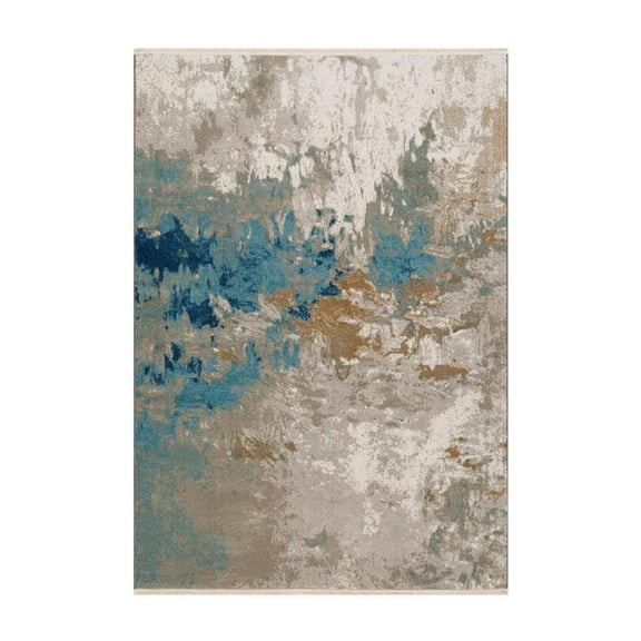 Luxe Weavers Non-Shed Abstract Fringe Area Rug Multi 8x10, Machine-Made Carpet