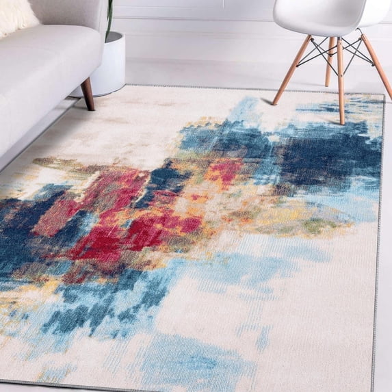 Luxe Weavers Nuvola 8722 Abstract Area Rug Ivory 9x12