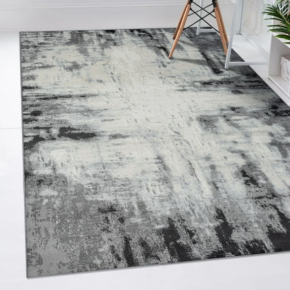 Luxe Weavers Olimpia Collection 5956 Anthracite 8x10 Modern Abstract Area Rug