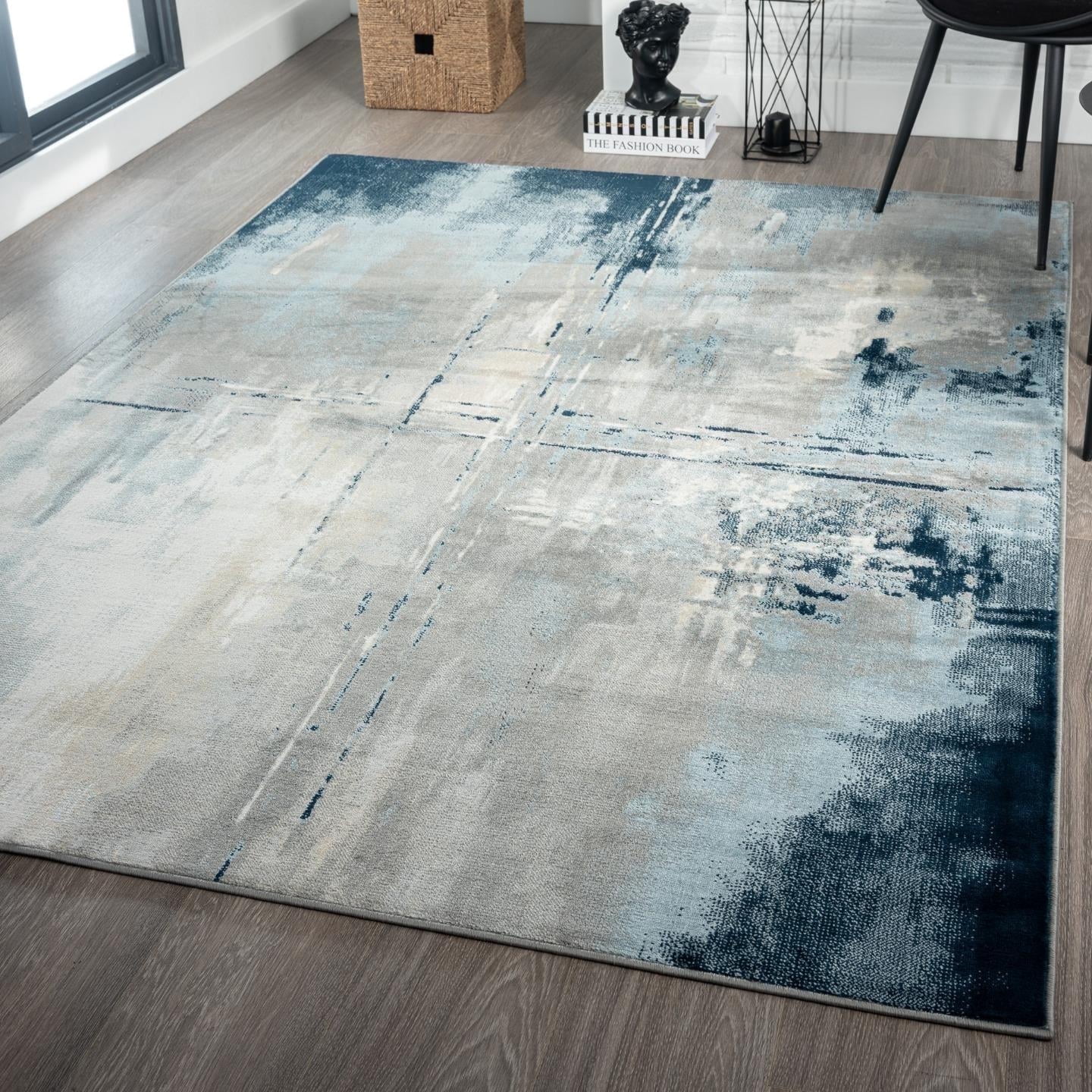 Luxe Weavers Olimpia Modern Abstract Area Rug – Multi-Color 8x10 Feet, Medium Pile For Living Room