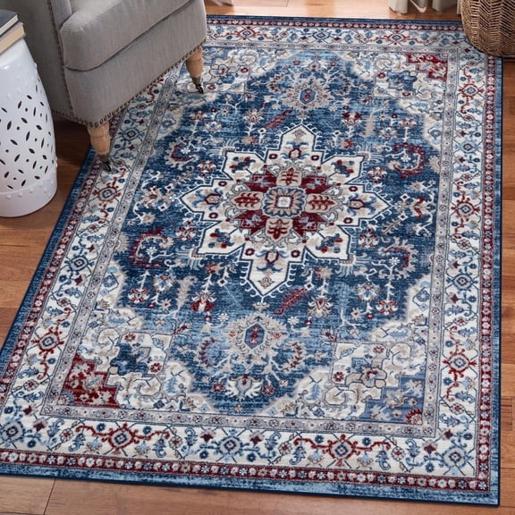 Luxe Weavers Oriental Blue 5x7 Area Rug, Indoor Carpet