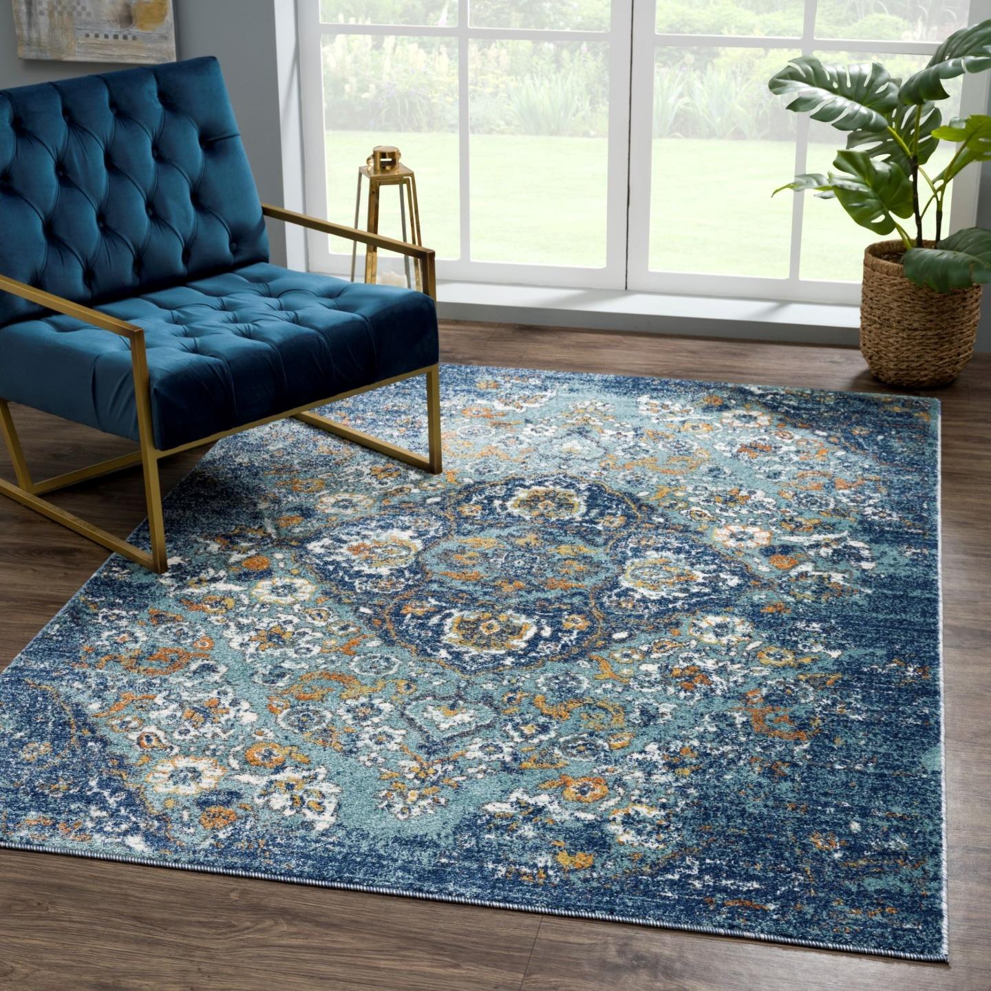 Loloi II Skye Oriental Apricot / Mist Area Rug