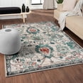 thumbnail image 1 of Luxe Weavers Oriental Floral Green 8x10 Area Rug, Non-Shedding Distressed Style Carpet, 1 of 10