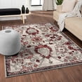 thumbnail image 1 of Luxe Weavers Oriental Floral Red 6x9 Area Rug, Non-Shedding Distressed Style Carpet, 1 of 10
