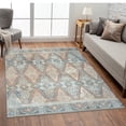 thumbnail image 1 of Luxe Weavers Oriental Geometric Blue 5x7 Area Rug for Bedrooms, 1 of 7