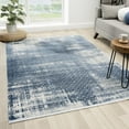 thumbnail image 1 of Luxe Weavers Oriental Premium Textured Fringe Blue 5x7 Area Rug, 1 of 8