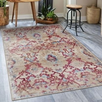 Luxe Weavers Oriental Vintage Ivory 8x10 Area Rug, Living Room Carpet