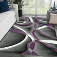 thumbnail image 1 of Luxe Weavers Purple Modern Abstract Area Rug 2x8 Geometric Living Room Carpet, 1 of 9