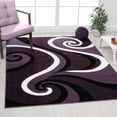 thumbnail image 1 of Luxe Weavers Purple Swirls Modern Abstract Area Rug 6x9, 1 of 7