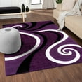 thumbnail image 1 of Luxe Weavers Purple Swirls Modern Abstract Area Rug 8x11, 1 of 8