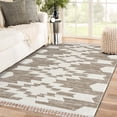 thumbnail image 1 of Luxe Weavers South Western Fringe Geometric Brown 6x9 Area Rug for Living Room, 1 of 8