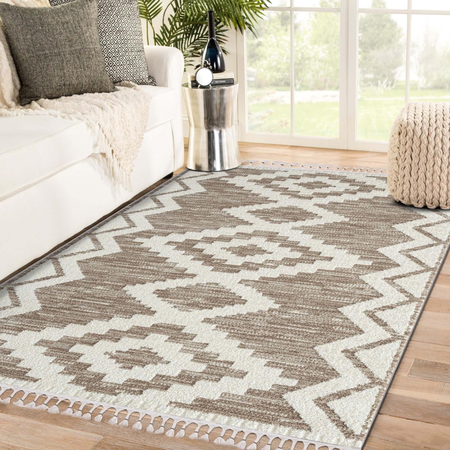 Rug Branch Modern South-Western Rust Blue Indoor Area Rug - 8x10 ...