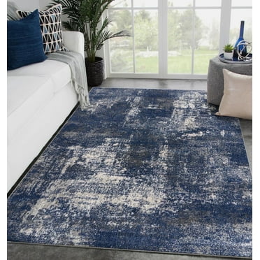 Luxe Weavers Towerhill Modern Abstract Area Rug Blue 5x7 Size