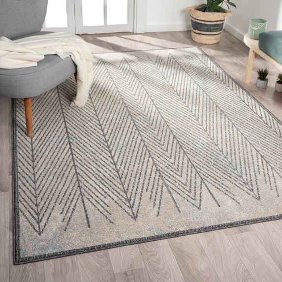 Luxe Weavers Tribal Geometric Gray 4x6 Area Rug, Stain Resistant Carpet