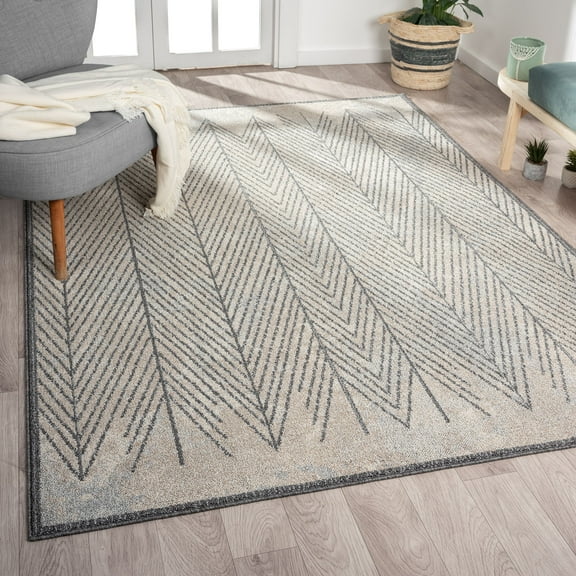 Luxe Weavers Tribal Geometric Gray 8x10 Area Rug, Stain Resistant Carpet