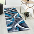 thumbnail image 1 of Luxe Weavers Turquoise Modern Abstract Area Rug 2x8 Geometric Living Room Carpet, 1 of 7