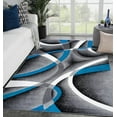thumbnail image 1 of Luxe Weavers Turquoise Modern Abstract Area Rug 9x12 Geometric Living Room Carpet, 1 of 7