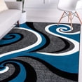 thumbnail image 1 of Luxe Weavers Turquoise Swirls Modern Abstract Area Rug 2x3, 1 of 8