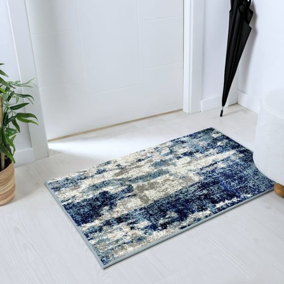 Luxe Weavers Victoria Collection 9084 Light Blue 2x3 Abstract Area Rug