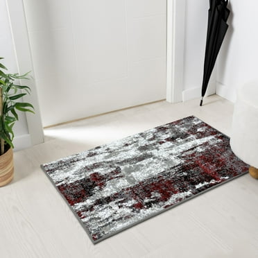 Luxe Weavers Victoria Collection 9084 Red 2x3 Abstract Area Rug