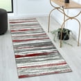 thumbnail image 1 of Luxe Weavers Victoria Collection 9085 Red 2x7 Abstract Area Rug, 1 of 9