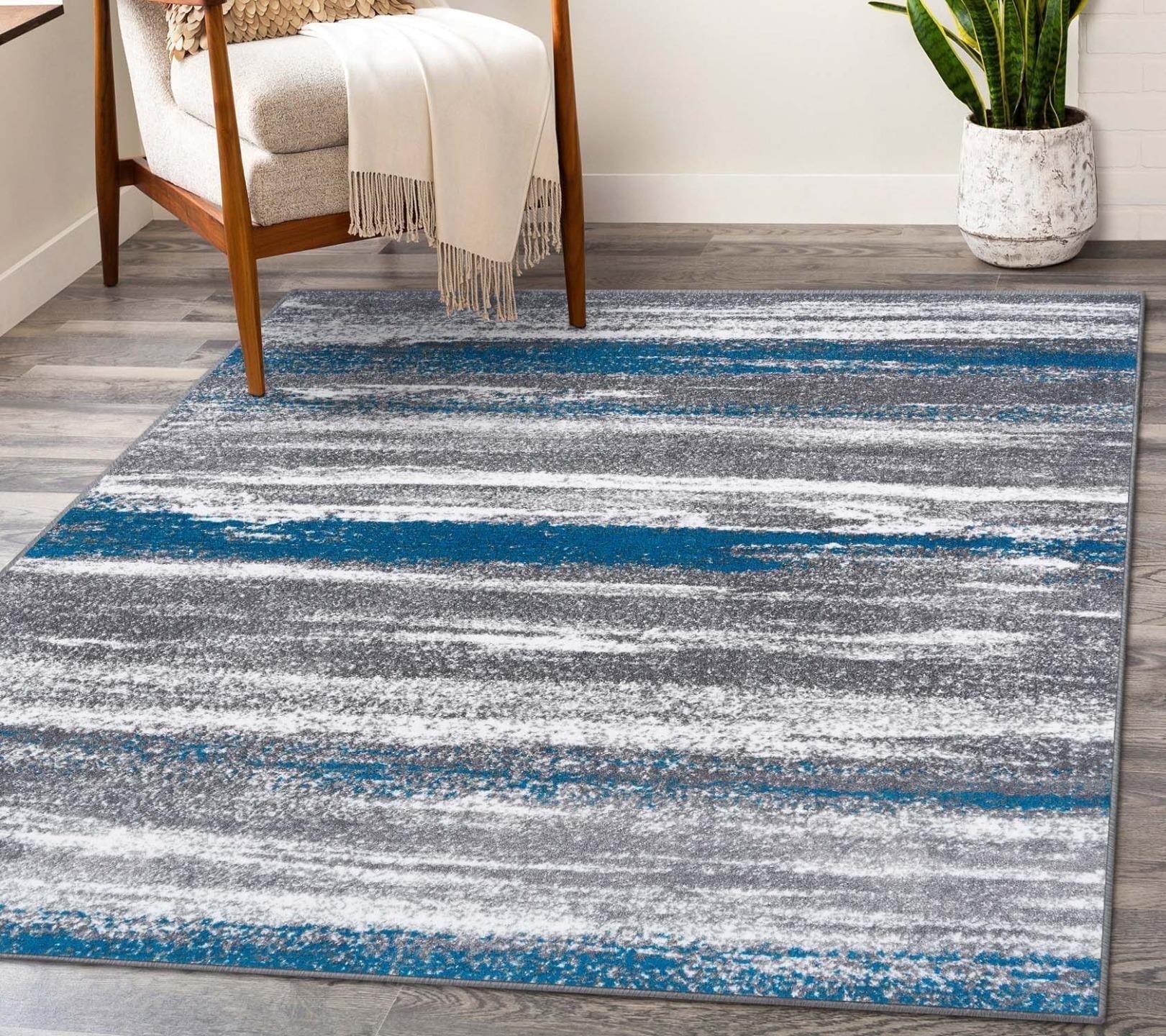 Abstract 5x7 Rugs Luxe Weavers, Area Rug, 9085, Turquoise 5x7 Abstract Modern Distressed ...