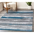 thumbnail image 1 of Luxe Weavers Victoria Collection 9085 Turquoise 5x7 Abstract Area Rug, 1 of 8
