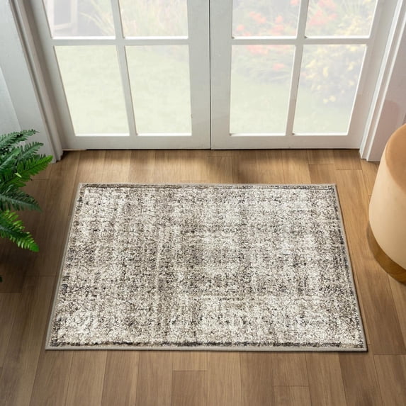 Luxe Weavers Vintage Distressed Brown 2x3 Area Rug, Farmhouse Carpet