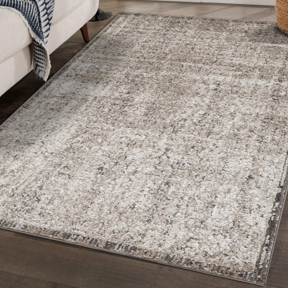 Luxe Weavers Vintage Distressed Brown 5x7 Area Rug, Farmhouse Carpet