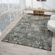 Luxe Weavers Vintage Floral Gray 5x7 Area Rug, Indoor Carpet