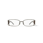 Luxe Womens WLO317 Rectangular Rectangular Prescription Eyeglasses with Case, Brown