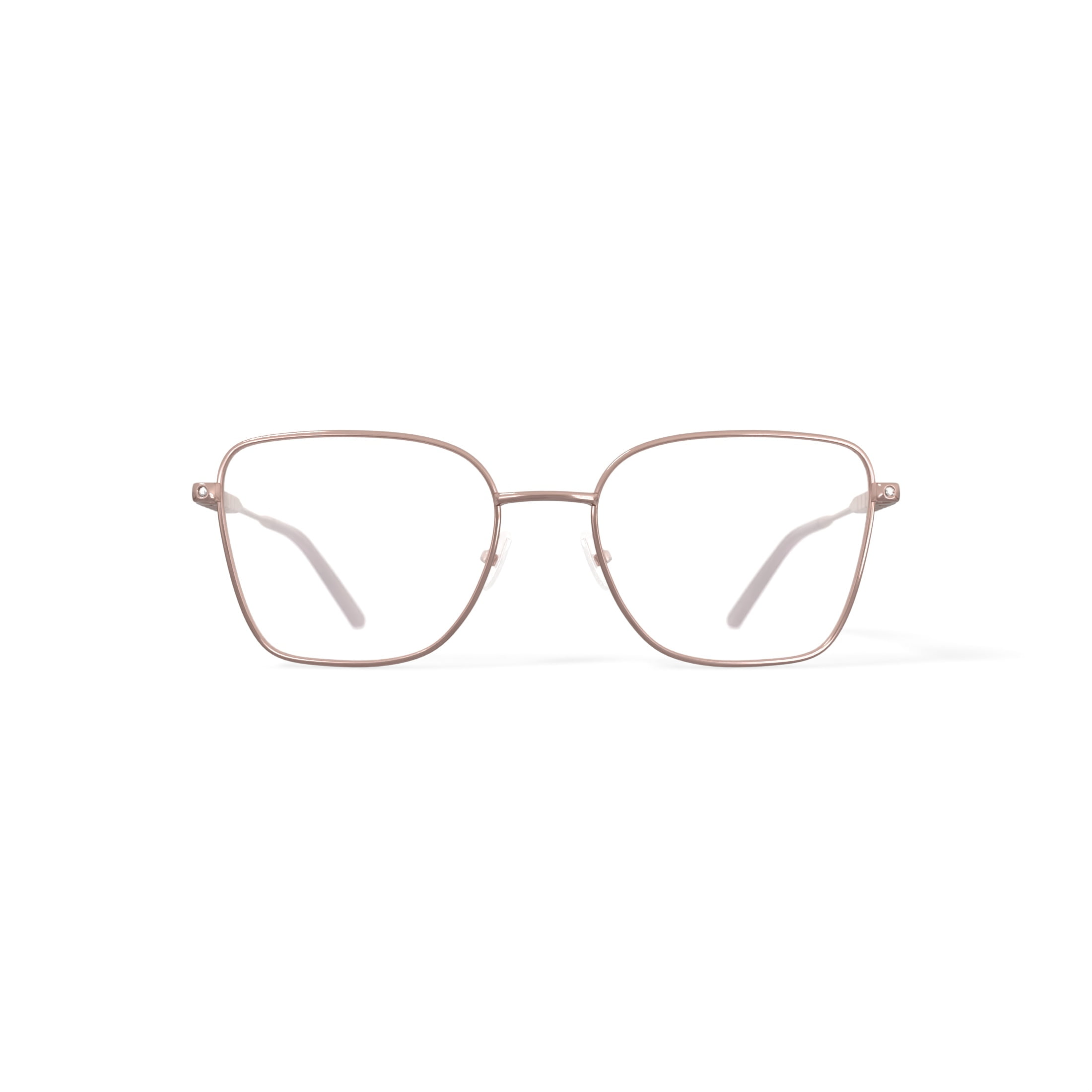 Luxe Women's WLO470 Square Prescription Eyeglasses with Case, Rose Gold